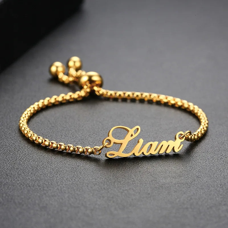 Custom Ge’ez Script Bracelet Adjustable lobster-claw clasp