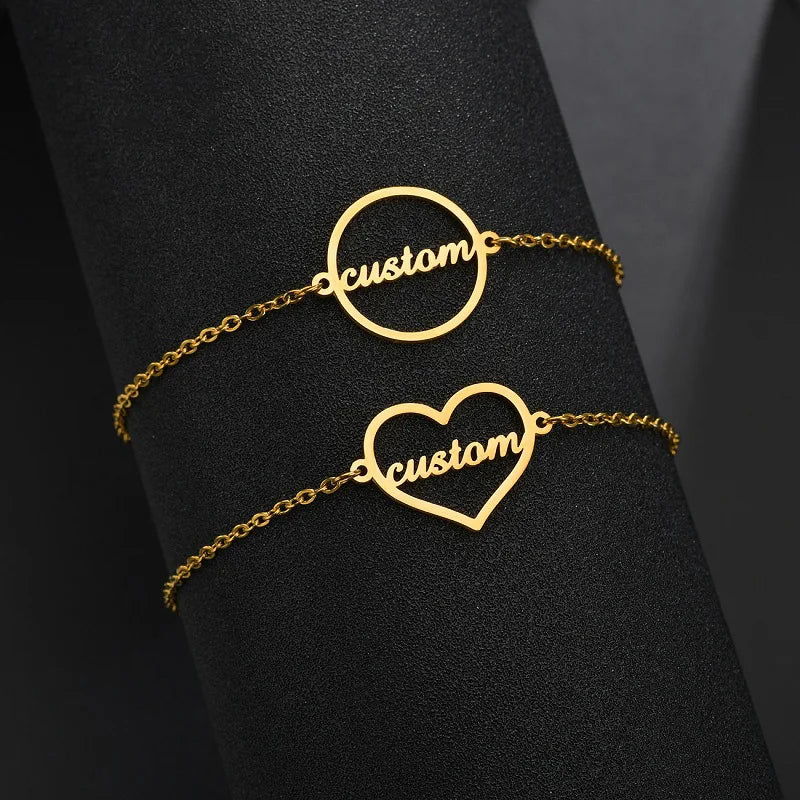 Custom Ge’ez Script Heart Anklet or Bracelet